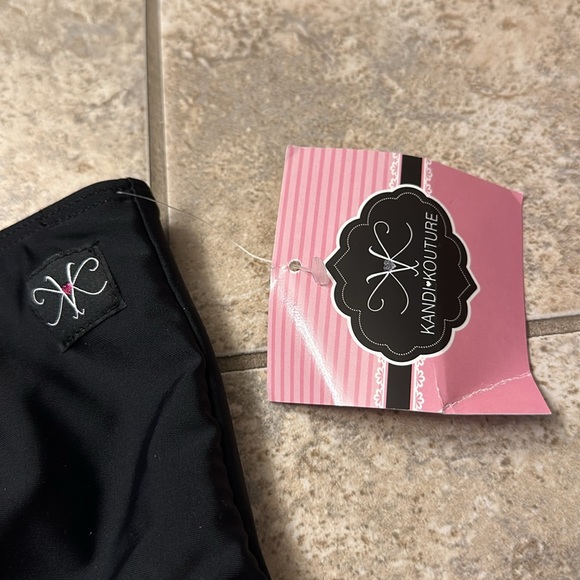 Kandi Kouture Black Girls Dance Bottoms Briefs Side Tie New Sz CXL 10/12 - Picture 4 of 4